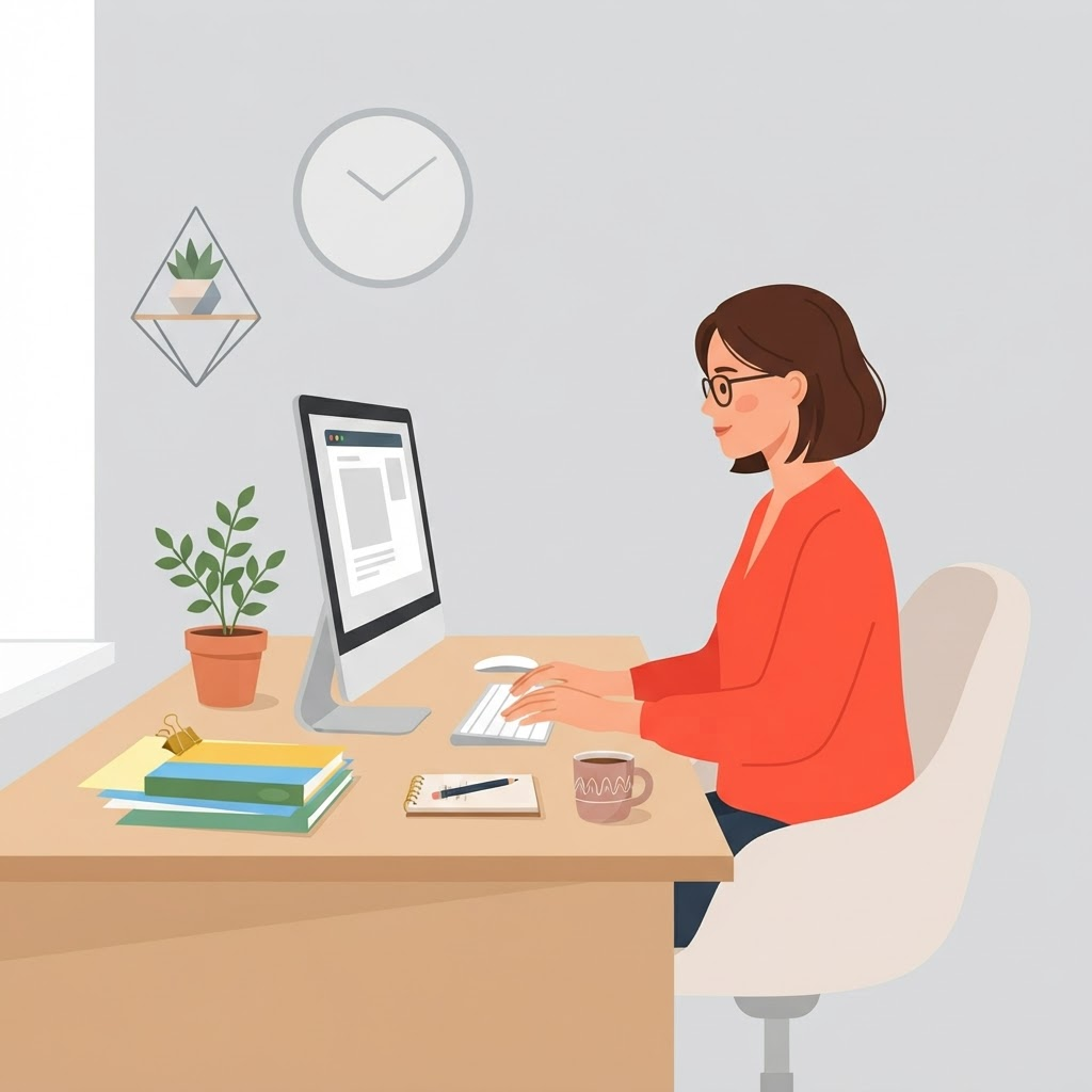 Person working at a desk